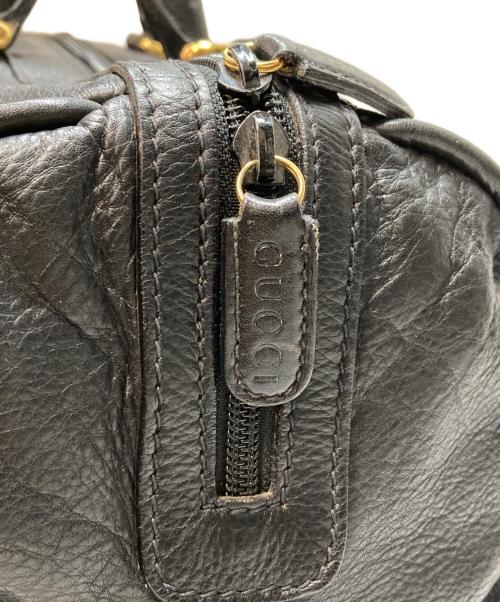 GUCCI（グッチ）GUCCI (グッチ) ホースビット レザーボストンバッグ ブラックの古着・服飾アイテム