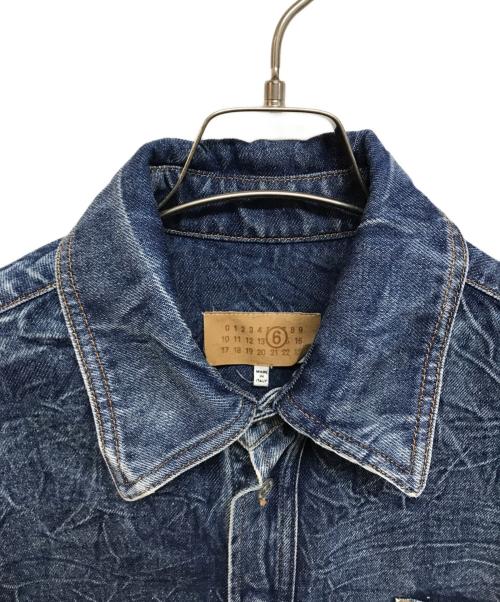 MM6 Maison Margiela（エムエムシックスメゾンマルジェラ）MM6 Maison Margiela (エムエムシックスメゾンマルジェラ) 24AW ピッツバーグクリース デニムシャツ インディゴ サイズ:48の古着・服飾アイテム