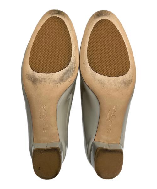Salvatore Ferragamo（サルヴァトーレ フェラガモ）Salvatore Ferragamo (サルヴァトーレ フェラガモ) リボンパンプス グレー サイズ:6 1/2の古着・服飾アイテム