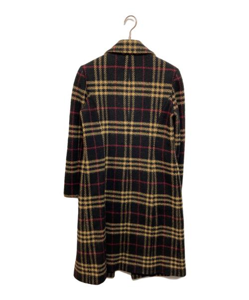 BURBERRY（バーバリー）BURBERRY (バーバリー) ウールチェックコート ブラック×ベージュ サイズ:40の古着・服飾アイテム
