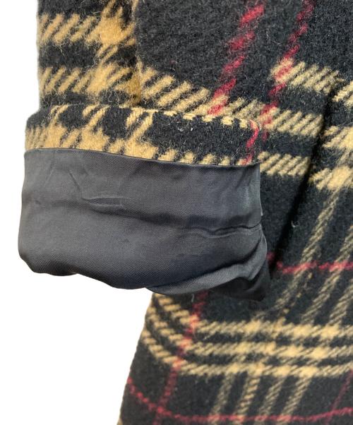 BURBERRY（バーバリー）BURBERRY (バーバリー) ウールチェックコート ブラック×ベージュ サイズ:40の古着・服飾アイテム