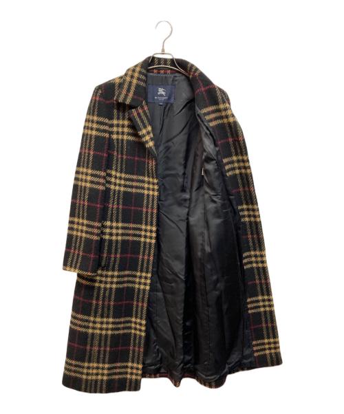 BURBERRY（バーバリー）BURBERRY (バーバリー) ウールチェックコート ブラック×ベージュ サイズ:40の古着・服飾アイテム