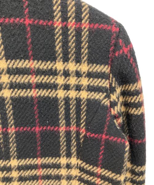 BURBERRY（バーバリー）BURBERRY (バーバリー) ウールチェックコート ブラック×ベージュ サイズ:40の古着・服飾アイテム