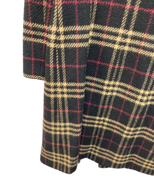 BURBERRY（バーバリー）BURBERRY (バーバリー) ウールチェックコート ブラック×ベージュ サイズ:40の古着・服飾アイテム