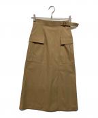 allurevilleアルアバイル）の古着「ツイルストレッチサファリスカート」｜ベージュ