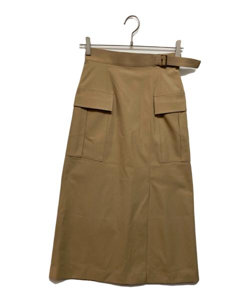 allureville（アルアバイル）allureville (アルアバイル) ツイルストレッチサファリスカート ベージュ サイズ:1の古着・服飾アイテム