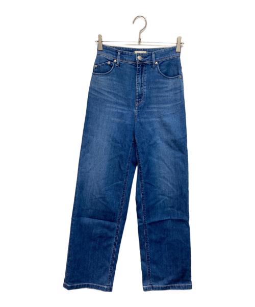 YANUK（ヤヌーク）YANUK (ヤヌーク) ワイド ストレート ストレッチ デニム パンツ インディゴ サイズ:24の古着・服飾アイテム