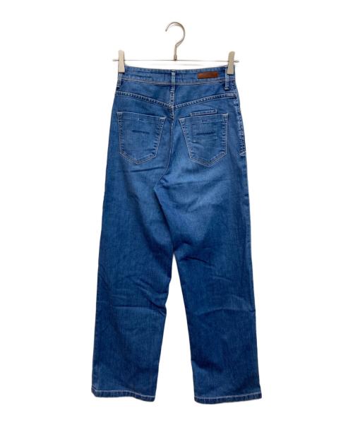 YANUK（ヤヌーク）YANUK (ヤヌーク) ワイド ストレート ストレッチ デニム パンツ インディゴ サイズ:24の古着・服飾アイテム