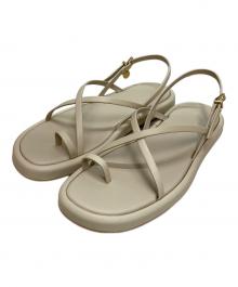 TOD'S（トッズ）の古着「レザーサンダル」｜ベージュ