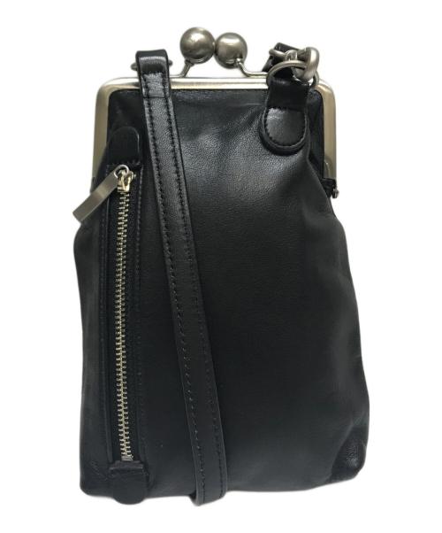 kawa-kawa（カワカワ）kawa-kawa (カワカワ) 2WAYがま口スマホショルダーバッグ ブラックの古着・服飾アイテム