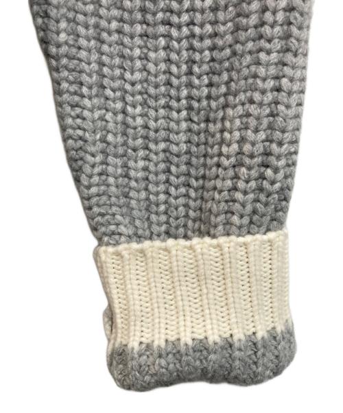 KIJUN（キジュン）KIJUN (キジュン) ウールナイロン ジップアップ ニットブルゾン グレー サイズ:Sの古着・服飾アイテム