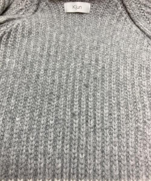 KIJUN（キジュン）KIJUN (キジュン) ウールナイロン ジップアップ ニットブルゾン グレー サイズ:Sの古着・服飾アイテム