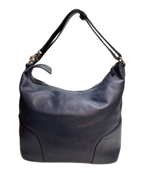 STEFANOMANO（ステファノマーノ）STEFANOMANO (ステファノマーノ) レザーショルダーバッグ ネイビーの古着・服飾アイテム