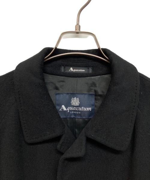 Aquascutum（アクアスキュータム）Aquascutum (アクアスキュータム) カシミヤステンカラーコートコート ブラック サイズ:-の古着・服飾アイテム