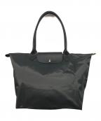 LONGCHAMPロンシャン）の古着「ル プリアージュ トートバッグ Lサイズ」｜グレー×グリーン