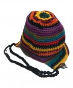 soonerorlaterスーナーオアレイター）の古着「25SS HAND-KNITTED BORDER HAT」｜マルチカラー