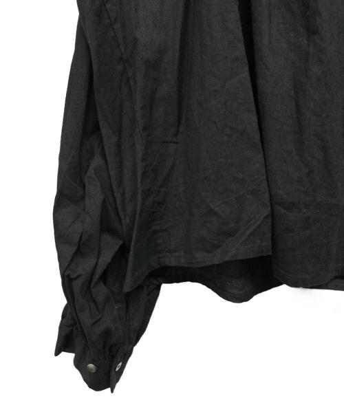 mizuiro-ind（ミズイロインド）mizuiro-ind (ミズイロインド) コットンリネンシャツ ブラック サイズ:不明の古着・服飾アイテム