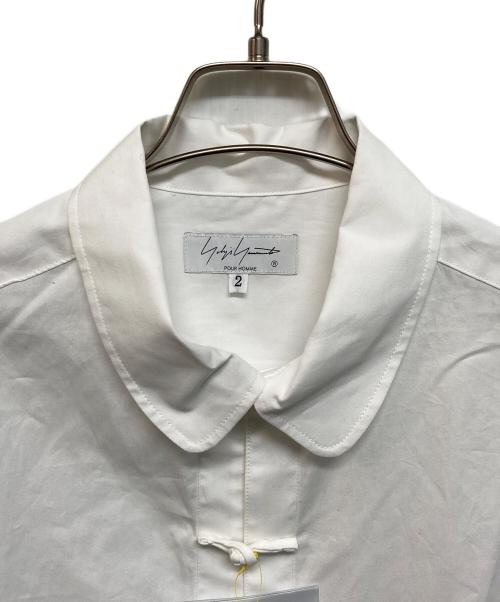 Yohji Yamamoto pour homme（ヨウジヤマモト プールオム）Yohji Yamamoto pour homme (ヨウジヤマモト プールオム) BROAD CHINA BUTTON BLOUSEチャイナシャツ ホワイト サイズ:Sの古着・服飾アイテム