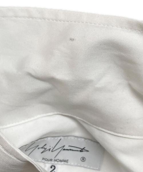 Yohji Yamamoto pour homme（ヨウジヤマモト プールオム）Yohji Yamamoto pour homme (ヨウジヤマモト プールオム) BROAD CHINA BUTTON BLOUSEチャイナシャツ ホワイト サイズ:Sの古着・服飾アイテム
