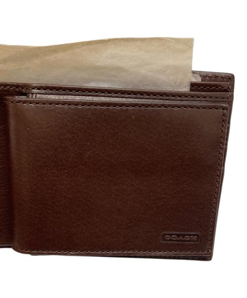 COACH（コーチ）COACH (コーチ) COM PACT ID WALLET ブラウンの古着・服飾アイテム