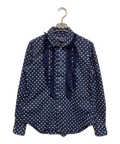 COMME des GARCONS（コムデギャルソン）COMME des GARCONS (コムデギャルソン) Dot Frill Blouse ネイビー サイズ:Sの古着・服飾アイテム