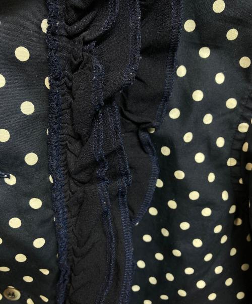 COMME des GARCONS（コムデギャルソン）COMME des GARCONS (コムデギャルソン) Dot Frill Blouse ネイビー サイズ:Sの古着・服飾アイテム