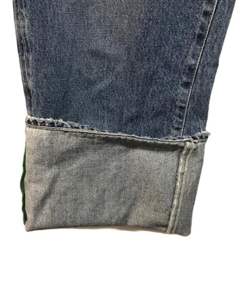 FRAMeWORK（フレームワーク）FRAMeWORK (フレームワーク) OUT OF FRAME (アウトオブフレーム) バイカラーデニムパンツ インディゴ サイズ:38の古着・服飾アイテム