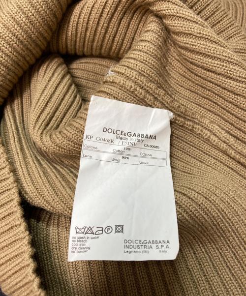 DOLCE & GABBANA（ドルチェ＆ガッバーナ）DOLCE & GABBANA (ドルチェ＆ガッバーナ) デニム切替ニットポロシャツ ベージュ×インディゴ サイズ:無しの古着・服飾アイテム