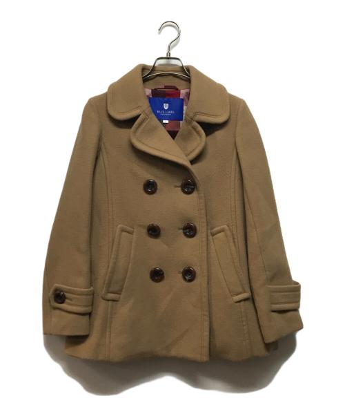 BLUE LABEL CRESTBRIDGE（ブルーレーベルクレストブリッジ）BLUE LABEL CRESTBRIDGE (ブルーレーベルクレストブリッジ) 裏チェックPコート ブラウン サイズ:SIZE Sの古着・服飾アイテム