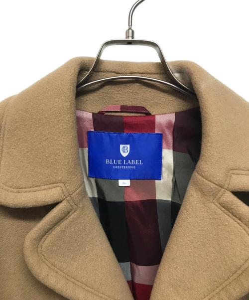 BLUE LABEL CRESTBRIDGE（ブルーレーベルクレストブリッジ）BLUE LABEL CRESTBRIDGE (ブルーレーベルクレストブリッジ) 裏チェックPコート ブラウン サイズ:SIZE Sの古着・服飾アイテム