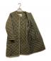 中古・古着 Traditional Weatherwear (トラディショナルウェザーウェア) ARKLEY LONG キルティングノーカラーロングコート カーキ サイズ:34：15000円