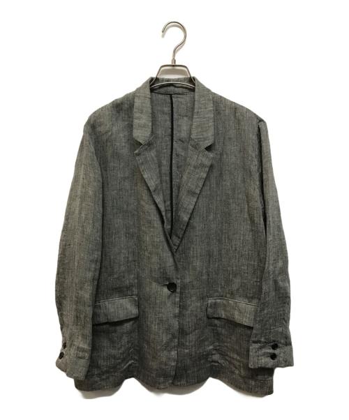 Spick and Span（スピック＆スパン）Spick and Span (スピックアンドスパン) リネンエアリージャケット グレー サイズ:36の古着・服飾アイテム