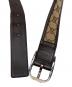 GUCCI (グッチ) レザーGGキャンバス切替ベルト ベージュ×ブラウン サイズ:80/32：15000円