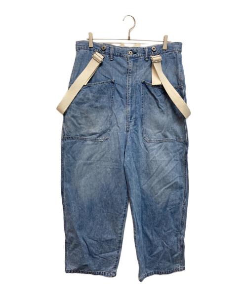JOHNBULL（ジョンブル）Johnbull (ジョンブル) 10.5オンスデニムオーバーサスペンダーパンツ インディゴ サイズ:Mの古着・服飾アイテム