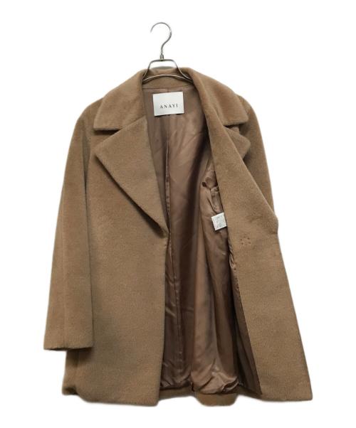 ANAYI（アナイ）ANAYI (アナイ) アルパカシャギーコクーンコート ブラウン サイズ:SIZE 36の古着・服飾アイテム