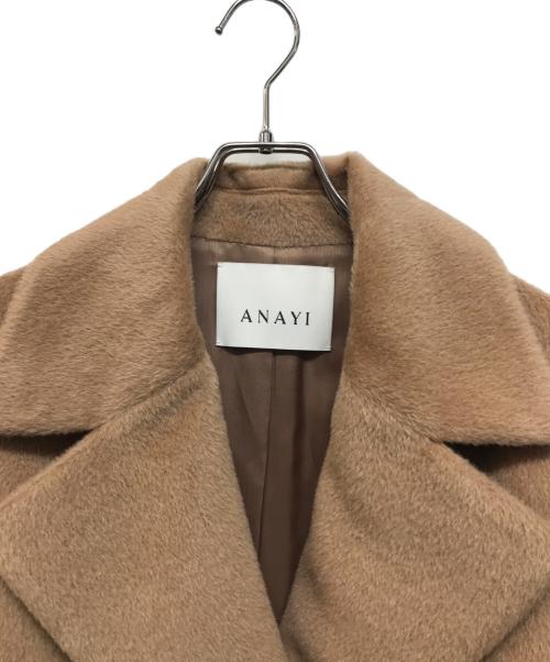 ANAYI（アナイ）ANAYI (アナイ) アルパカシャギーコクーンコート ブラウン サイズ:SIZE 36の古着・服飾アイテム
