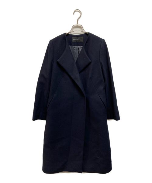NOLLEY'S sophi（ノーリーズソフィー）NOLLEY'S sophi (ノーリーズソフィー) メルトンノーカラーコート ネイビー サイズ:36の古着・服飾アイテム