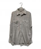 FIL DE FERフィルデフェール）の古着「変形透カシリブダブルポケットシャツ」｜グレー