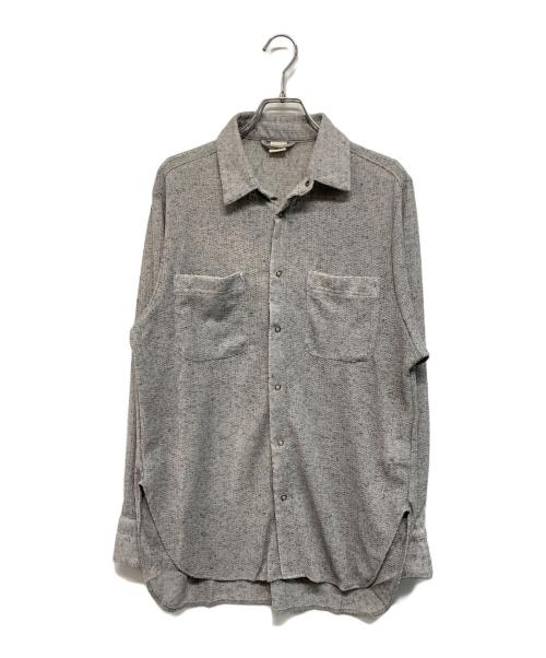 FIL DE FER（フィルデフェール）FIL DE FER (フィルデフェール) 変形透カシリブダブルポケットシャツ グレー サイズ:Freeの古着・服飾アイテム