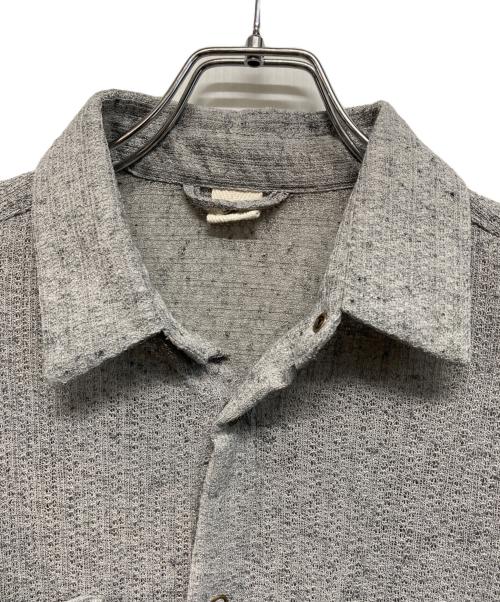 FIL DE FER（フィルデフェール）FIL DE FER (フィルデフェール) 変形透カシリブダブルポケットシャツ グレー サイズ:Freeの古着・服飾アイテム