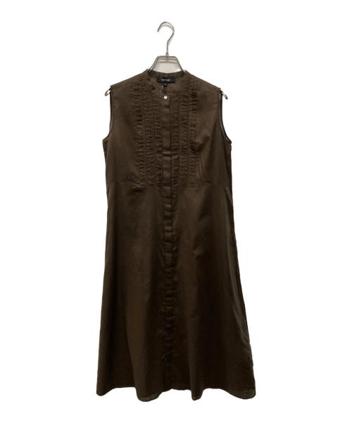 UNTITLED（アンタイトル）UNTITLED (アンタイトル) コットンピンタックワンピース ブラウン サイズ:XS 未使用品の古着・服飾アイテム