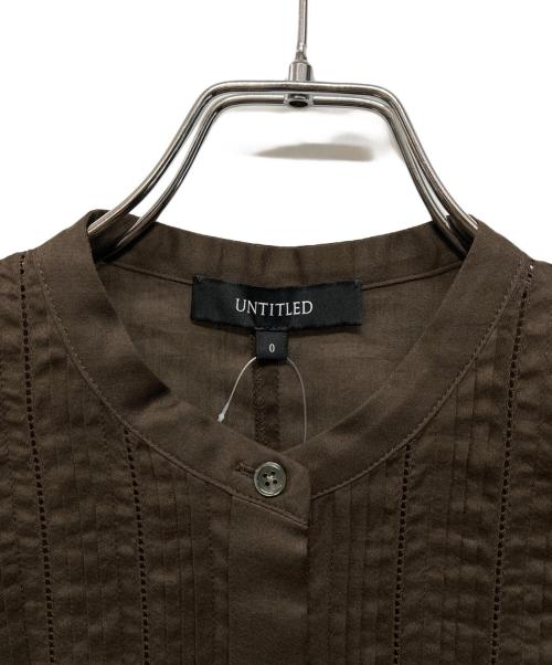 UNTITLED（アンタイトル）UNTITLED (アンタイトル) コットンピンタックワンピース ブラウン サイズ:XS 未使用品の古着・服飾アイテム