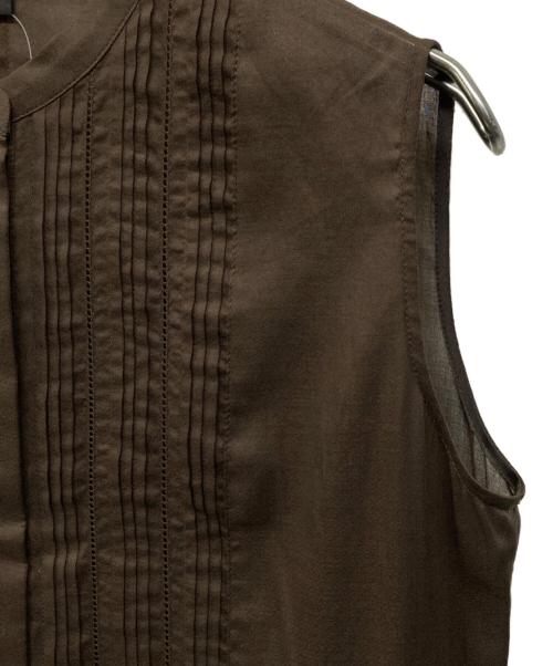 UNTITLED（アンタイトル）UNTITLED (アンタイトル) コットンピンタックワンピース ブラウン サイズ:XS 未使用品の古着・服飾アイテム