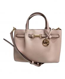 MICHAEL KORS（マイケル・コース）の古着「CARSON センタージップ サッチェル スモール」｜ピンク