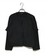 NOMBRE IMPAIRノンブルアンペール）の古着「ケーブルコンビ フロント 切替 カーディガン」｜ブラック