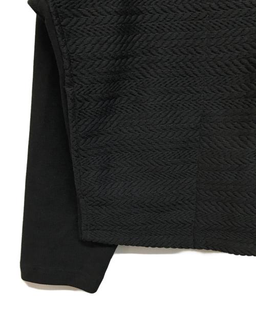 NOMBRE IMPAIR（ノンブルアンペール）NOMBRE IMPAIR (ノンブルアンペール) ケーブルコンビ フロント 切替 カーディガン ブラック サイズ:Freeの古着・服飾アイテム