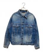 BALENCIAGAバレンシアガ）の古着「バックロゴ ダメージデニムジャケット」｜インディゴ