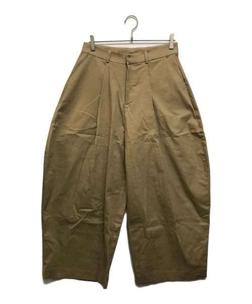 pushpush（プッシュプッシュ）pushpush (プッシュプッシュ) ワイドパンツ ベージュ サイズ:Lの古着・服飾アイテム