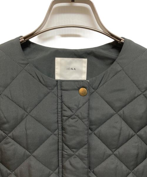IENA（イエナ）IENA (イエナ) ノーカラーキルティングコート ブラック サイズ:36の古着・服飾アイテム