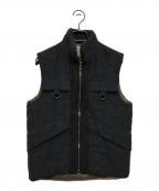 KOLORカラー）の古着「アルパカシャギー ダブル フェイス ベスト」｜ネイビー